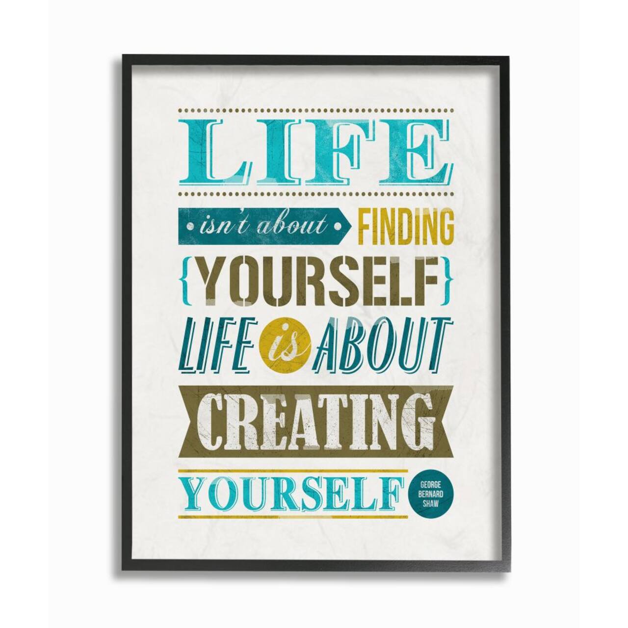 Stupell Industries Creating Yourself Inspirational Wall Art in Black Frame